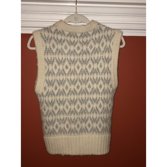 Nordic Angora Wool Vest w/ asymmetrical zip - Picture 2 of 2